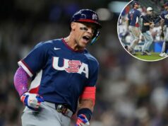 Aaron Judge ajuda a levar a equipe dos EUA a derrotar o Brasil na abertura do WBC Aaron Judge, dos Estados Unidos, reage após acertar um home run de duas corridas durante o primeiro turno de um jogo do World Baseball Classic contra o Brasil, sexta-feira, 6 de março de 2026, em Houston.