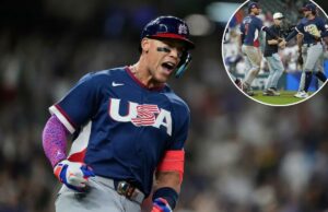 Aaron Judge ajuda a levar a equipe dos EUA a derrotar o Brasil na abertura do WBC Aaron Judge, dos Estados Unidos, reage após acertar um home run de duas corridas durante o primeiro turno de um jogo do World Baseball Classic contra o Brasil, sexta-feira, 6 de março de 2026, em Houston.