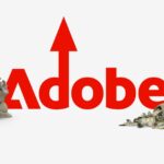 Plano de nível superior da Adobe Creative Cloud aumentando para US$ 800 por ano | Logotipo da Adobe com seta para cima e sacos de dinheiro