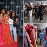 Adolescentes lotam o maior evento de compra de vestidos de baile de Nova York - onde podem escolher vestidos e smokings de graça