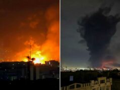 Aeroporto ‘central’ iraniano alvo de ataque massivo depois que Trump alertou sobre ‘destruição completa’ Fumaça e fogo sobem do local dos ataques aéreos no Aeroporto Internacional de Mehrabad, em Teerã, em 7 de março de 2026.