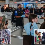 Aeroportos em caos enquanto 460 agentes não remunerados da TSA se demitem e ficam doentes em meio à guerra de financiamento do DHS
