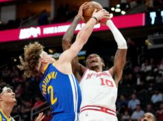 Análise instantânea do Warriors: Melton e Podziemski lideram na vitória corajosa na prorrogação sobre o Durant’s Rockets Análise instantânea do Warriors: Melton e Podziemski lideram na vitória corajosa na prorrogação sobre o Durant's Rockets