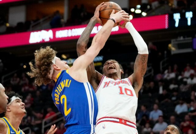 Análise instantânea do Warriors: Melton e Podziemski lideram na vitória corajosa na prorrogação sobre o Durant's Rockets
