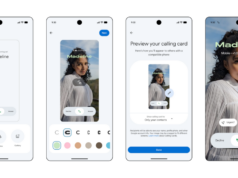 Android adiciona cartões de identificação de chamadas personalizados e novos recursos de compartilhamento de localização Quatro ilustrações mostrando o compartilhamento de localização do Android em mensagens de texto.