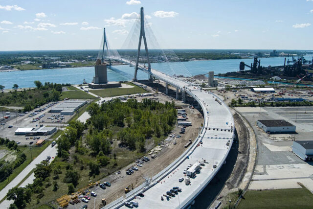 Ponte Internacional Gordie Howe em Detroit na quarta-feira, 27 de agosto de 2025.