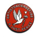 Artists4Ceasefire revela novos pins desenhados por Shepard Fairey antes do Oscar (EXCLUSIVO)