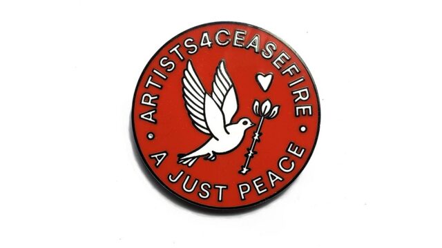 Artists4Ceasefire revela novos pins desenhados por Shepard Fairey antes do Artists4Ceasefire revela novos pins desenhados por Shepard Fairey antes do Oscar (EXCLUSIVO)