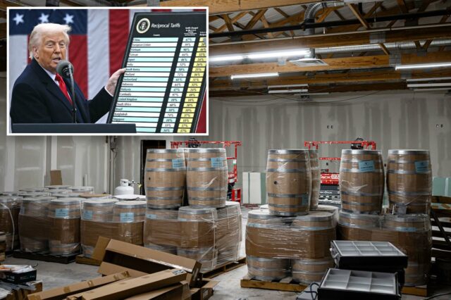 As exportações de uísque dos EUA para o Canadá caem quase 70% após a luta tarifária de Trump
