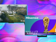 As melhores ofertas de TV na liquidação de primavera da Amazon são QLEDs baratos, vindos de alguém que acompanha os preços da TV há anos TV Hisense com protetor de tela de penas coloridas