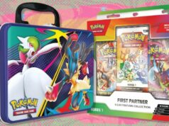 As melhores ofertas iniciais de Pokémon para comprar antes da Grande Promoção de Primavera da Amazon The Pokémon TCG: Collector Chest - Outono de 2025 em um fundo branco