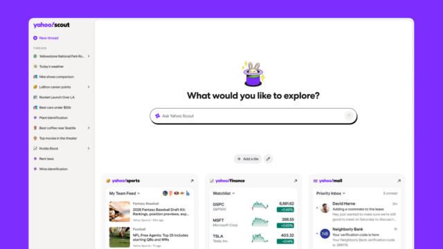 colagem mostrando a ferramenta myscout no yahoo scout