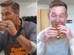 As pessoas comparam como o chefe do Burger King come depois que o vídeo do McDonald’s se torna viral Burger King President Tom Curtis and McDonald's President and CEO Chris Kempczinski.