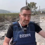 O secretário de Defesa dos EUA, Pete Hegseth, no briefing do Pentágono.