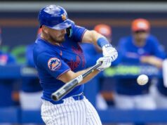 Austin Barnes espera manter sua carreira um pouco mais – e fazer parte de algo especial com o Mets O veterano apanhador Austin Barnes, que acertou uma única no início do treinamento de primavera, espera conseguir uma vaga no Mets.