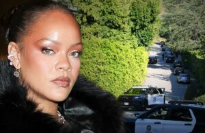 Autoridades identificam mulher suspeita de atirar na casa de Rihanna rihanna casa getty 1
