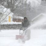 Aviso de neve com efeito de lago conforme 10 polegadas definido para atingir