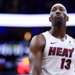 Miami Heat star Bam Adebayo against the Philadelphia 76ers