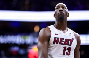 Bam Adebayo responde aos críticos do jogo ‘antiético’ de 83 pontos Miami Heat star Bam Adebayo against the Philadelphia 76ers
