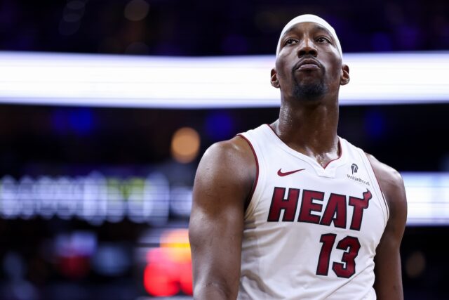 Miami Heat star Bam Adebayo against the Philadelphia 76ers