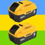 Um pacote de 2 baterias DeWalt