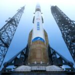 Blue Origin's New Glenn rocket on the launchpad