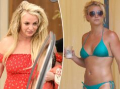 Britney Spears levada ao hospital após prisão por dirigir alcoolizada: relatório Britney Spears e Sam Asghari saindo do hotel The Montage.