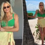 Brittany Aldean mostra biquíni verde nas fotos da praia nas férias de primavera com a família