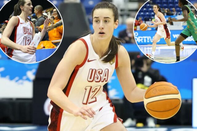 Caitlin Clark brilha na estreia na seleção sênior de basquete dos EUA
