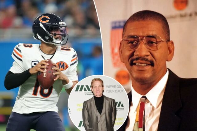 Caleb Williams questiona Skip Bayless sobre as críticas ao registro da marca 'Homem de Gelo': 'Tolo da minha parte!'
