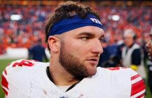 Cam Skattebo emite desculpas públicas sobre comentários controversos do CTE Cam Skattebo #44 of the New York Giants