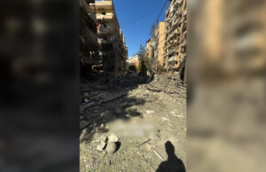 Caminhada pela rua de Beirute mostra destruição após bombardeio israelense Caminhada pela rua de Beirute mostra destruição após bombardeio israelense
