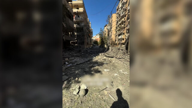 Caminhada pela rua de Beirute mostra destruição após bombardeio israelense
