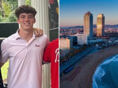 Carteira do estudante desaparecido James Gracey encontrada no mar perto de onde ele desapareceu em Barcelona Um jovem sorridente, James “Jimmy” Gracey, vestindo uma camisa pólo rosa com