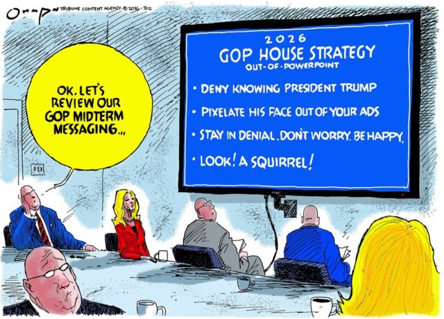 Cartoon: estratégia de meio de mandato do Partido Republicano
