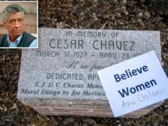 Cesar Chavez é apagado em toda a Califórnia enquanto estátuas caem, ruas são renomeadas e murais são apagados Cesar Chavez é apagado em toda a Califórnia enquanto estátuas caem, ruas são renomeadas e murais são apagados