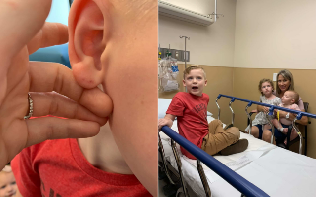 The bite and Katy Monson with her kids