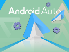 Como tornar seu trajeto menos complicado com alguns hacks simples do Android Auto Logotipo do Android Auto exibido entre chaves vermelhas.