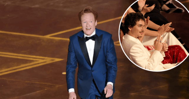 Conan O'Brien assa Timothee Chalamet para Ballet e Opera Dig tapete vermelho do Oscar 98º Oscar Oscar 2026