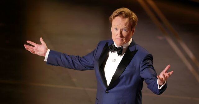 Nota de Conan O'Brien aos participantes do Oscar e lanches de vegetais secos oferecidos pela Academia.