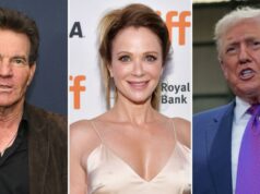 Costar de Dennis Quaid feliz por ter dado um tapa nele em meio ao apoio a Trump Dennis Quaid e Laura Savoie