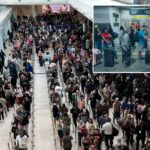 DHS critica os democratas por manterem viajantes “reféns por questões políticas”, enquanto o caos no aeroporto gera filas de segurança de horas de duração