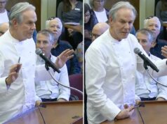 Da Michelin às lamentações: chef de Napa detona esforço de habitação a preços acessíveis Chef Thomas Keller falando na reunião do Conselho Municipal de Yountville.