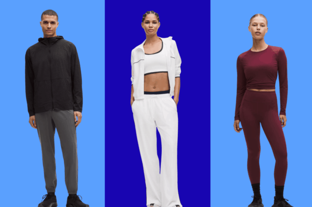 calça azul lululemon