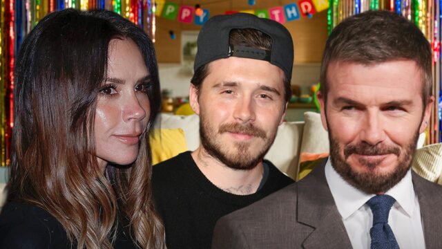David Beckham Victoria Beckham e Brooklyn Postagem de Aniversário Getty 1