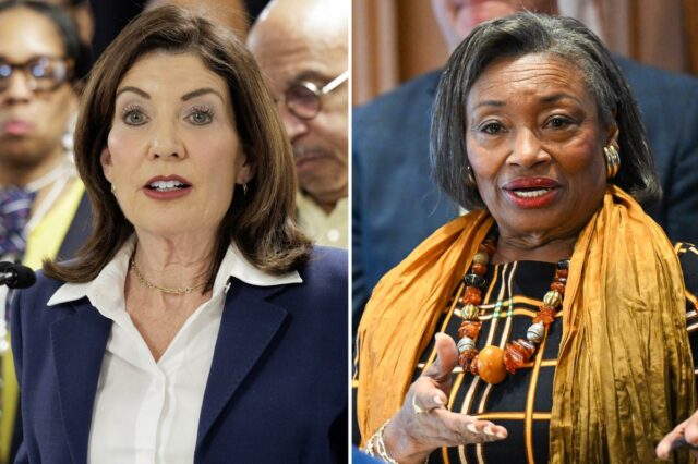 A governadora Kathy Hochul reúne apoiadores para suas propostas orçamentárias e agenda de acessibilidade.