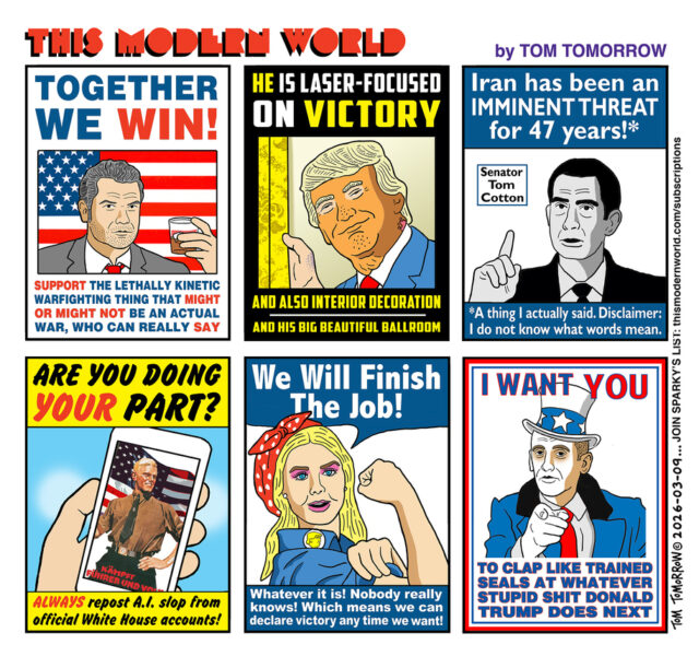 Desenho animado: pôsteres de vitória
