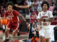 Detalhes da prisão da estrela do basquete do Alabama, Aden Holloway, emergem: dois quilos de maconha e uma desculpa de duas palavras Aden Holloway (2) reage após sua cesta de três pontos no segundo tempo contra o Auburn Tigers no Coleman Coliseum.