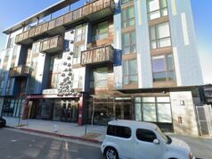 Dois centros de apartamentos em Oakland, no animado distrito de Uptown, enfrentam execução hipotecária Telegraph Arts, um complexo de apartamentos de 98 unidades na 471 26th Street, no distrito Uptown, no centro de Oakland, visto em março de 2025. (Google Maps)