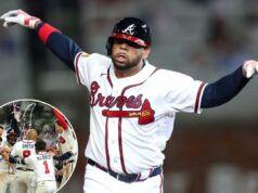 Dominic Smith, do Braves, atinge o grand slam menos de duas semanas após a morte da mãe: ‘Eu a sinto todos os dias’ Braves DH Dominic Smith comemora ao contornar as bases depois de acertar um grand slam contra o Royals em 28 de março de 2026.